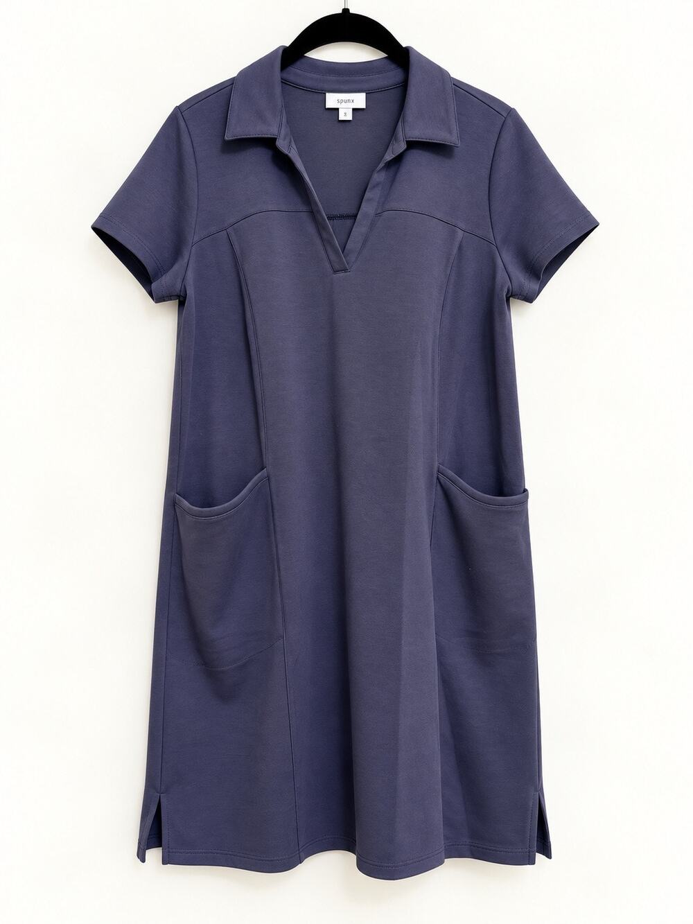 J.Jill Fit Gray Short Sleeve Polo Dress with Pockets Small